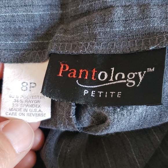 Tab Button Waist Capri Pants - Petite - Picture 2 of 11